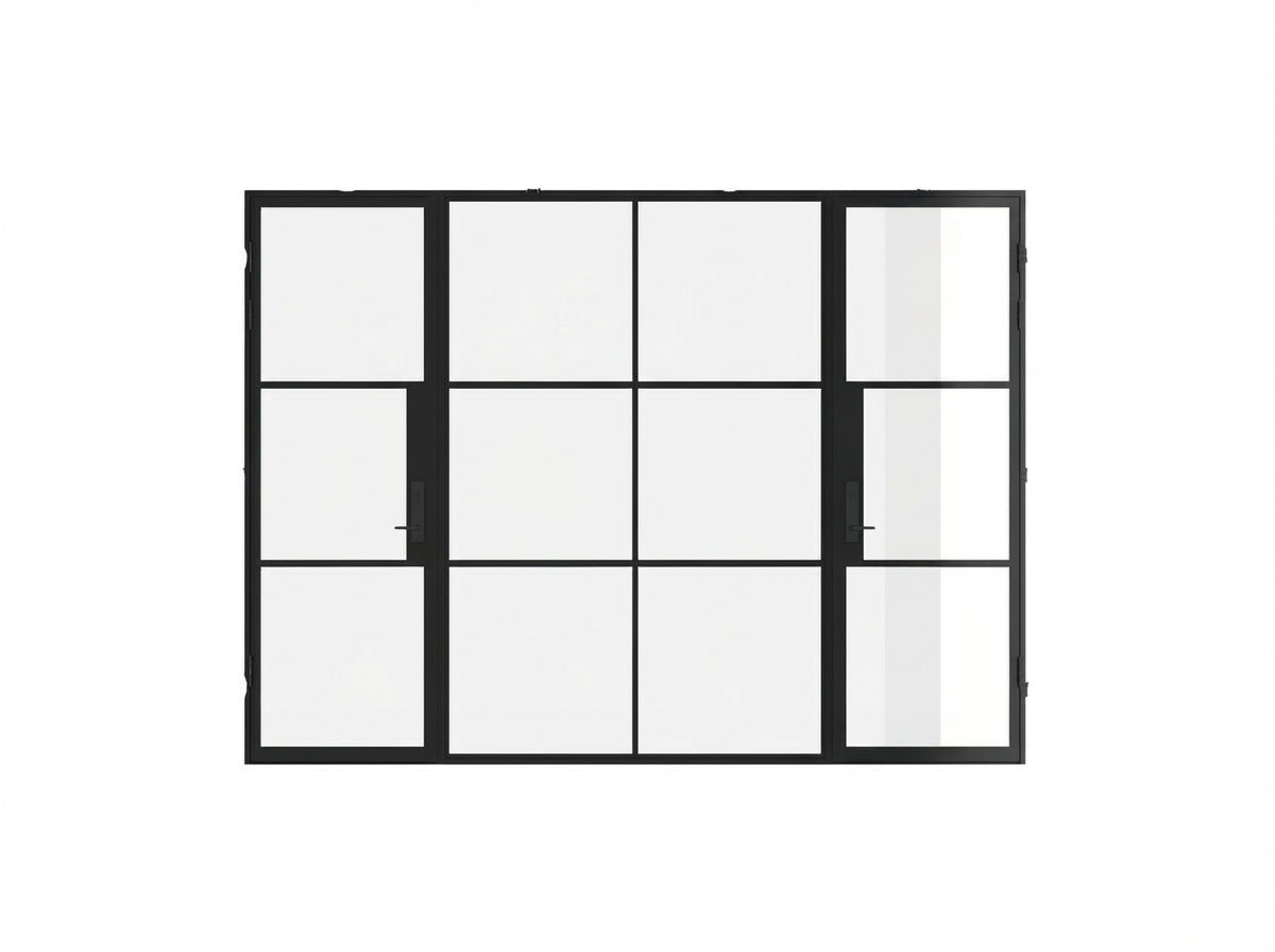 Dual Single with Middle Fixed Panel Flat