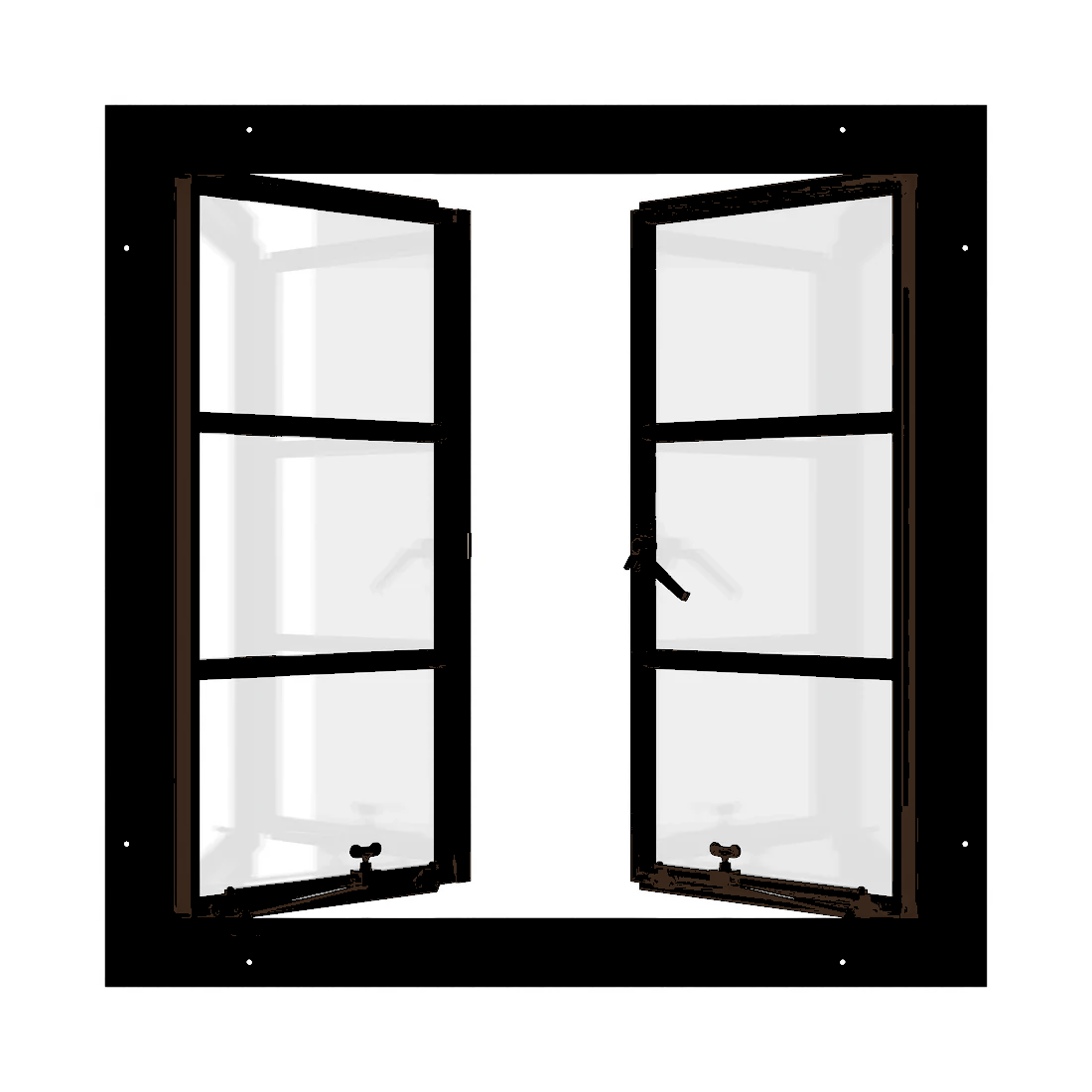 Window 0V 2H - Double Casement Square